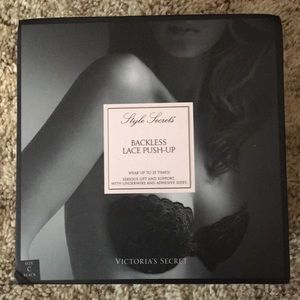 Backless lace push up bra